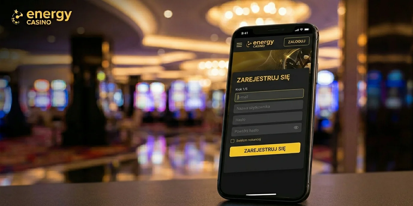 Pełnoekranowy formularz Energy casino rejestracja na telefonie